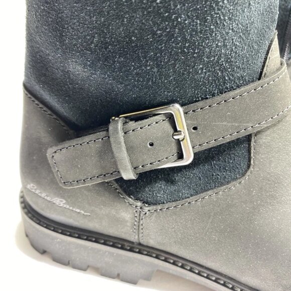 NEW EDDIE BAUER Women’s Magnolia Side-Zip Buckle Ankle Boots – Black Size US 8M - Picture 7 of 9